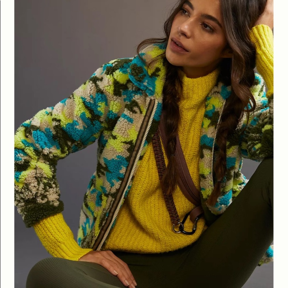 New Pilcro Camo Fleece Jacket